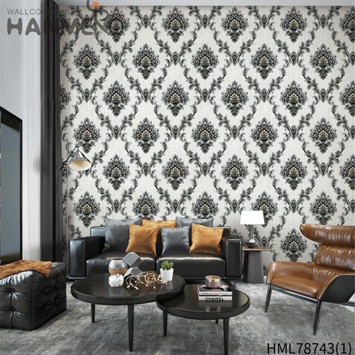 HANMERO PVC Factory Sell Directly Damask decorative wallpaper for home European Lounge rooms 1.06*15.6M Embossing