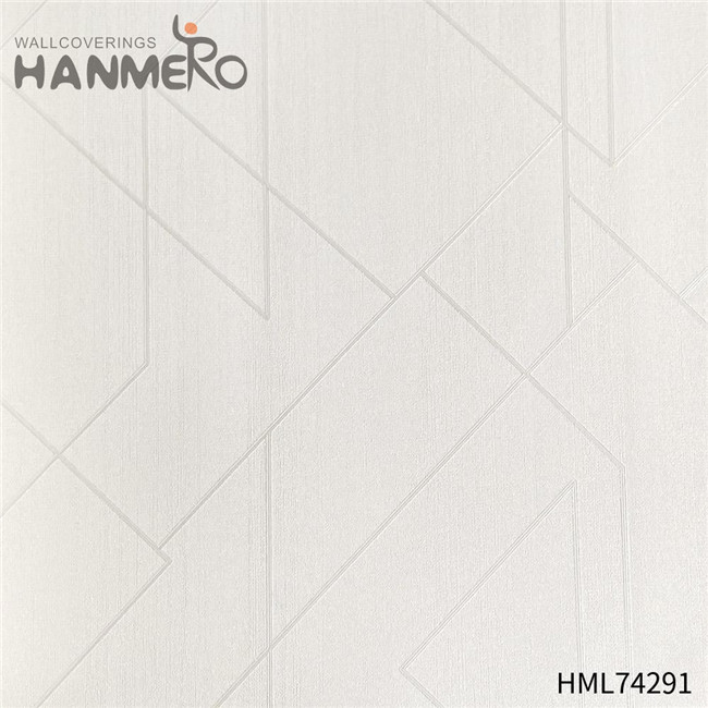 HANMERO where to buy modern wallpaper Cheap Geometric Flocking Modern Home 0.53*10M PVC