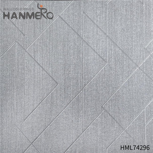 HANMERO modern black wallpaper Cheap Geometric Flocking Modern Home 0.53*10M PVC