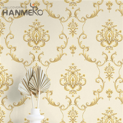 HANMERO PVC background wallpaper Flowers Deep Embossed Pastoral Saloon 0.53*10M Decoration
