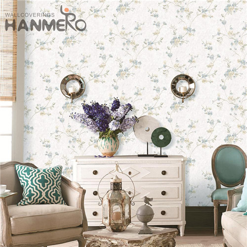 HANMERO PVC Decoration Flowers 0.53*10M Pastoral Saloon Deep Embossed wall paper border