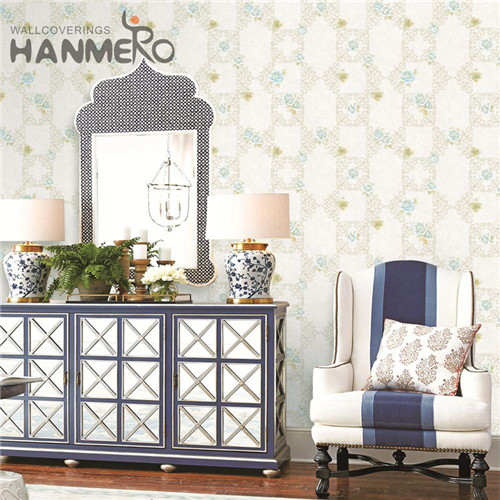 HANMERO PVC Decoration Saloon Deep Embossed Pastoral Flowers 0.53*10M wallpaper purchase online
