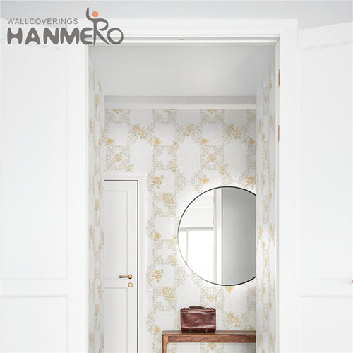 HANMERO PVC Decoration Flowers Saloon Pastoral Deep Embossed 0.53*10M online wallpaper shop