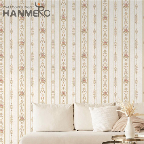 HANMERO PVC Decoration Flowers Pastoral Deep Embossed Saloon 0.53*10M walls wallpaper bedroom