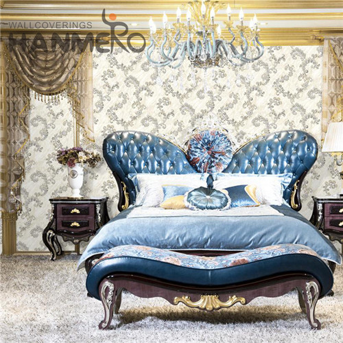 HANMERO Deep Embossed Decoration Flowers PVC Pastoral Saloon 0.53*10M designer wall papers