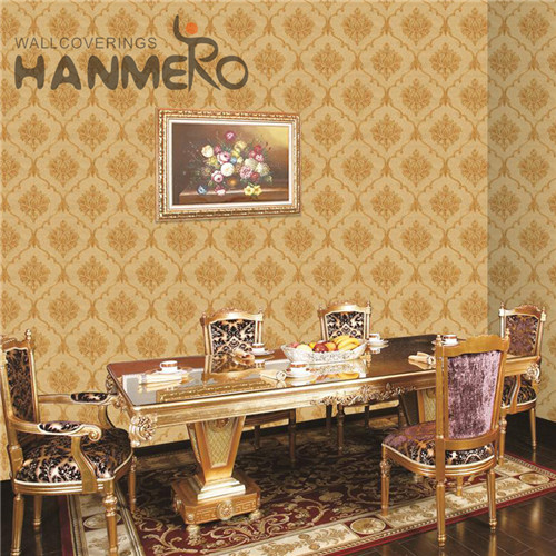 HANMERO PVC 0.53M Flowers Bronzing European Study Room Professional Supplier black and red wallpaper for walls