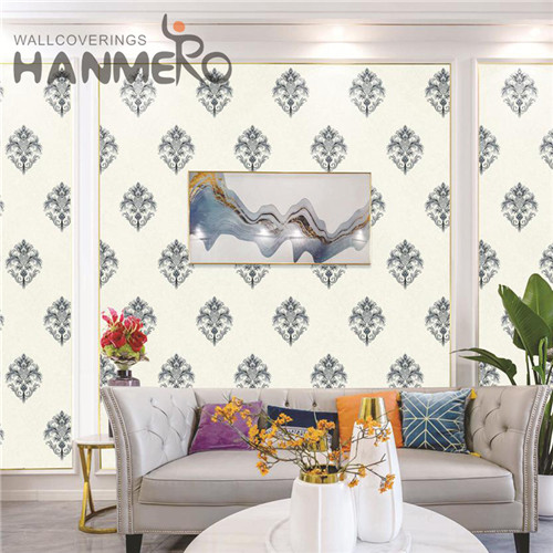 HANMERO PVC Professional Supplier Flowers 0.53M European Study Room Bronzing wallpapers for walls at home