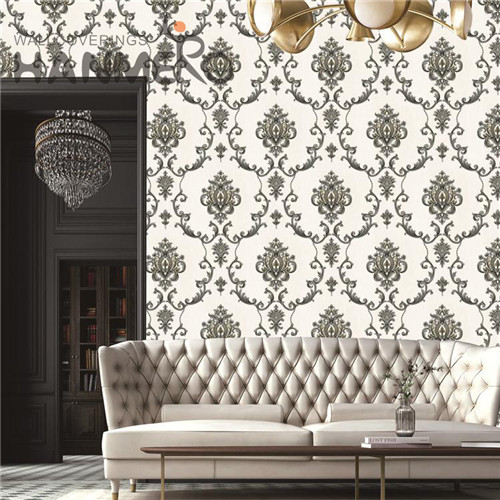 HANMERO PVC Professional Supplier European Bronzing Flowers Study Room 0.53M wallpaper for your bedroom