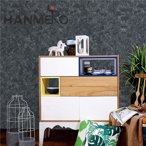 HANMERO 1.06*15.6M Seamless Geometric Flocking Modern Church PVC modern wallpaper online