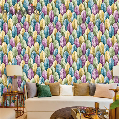 HANMERO PVC Durable Landscape 0.53*10M Pastoral TV Background Technology wallpaper on the wall