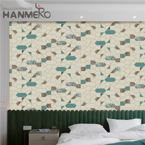 HANMERO PVC Durable TV Background Technology Pastoral Landscape 0.53*10M modern black wallpaper