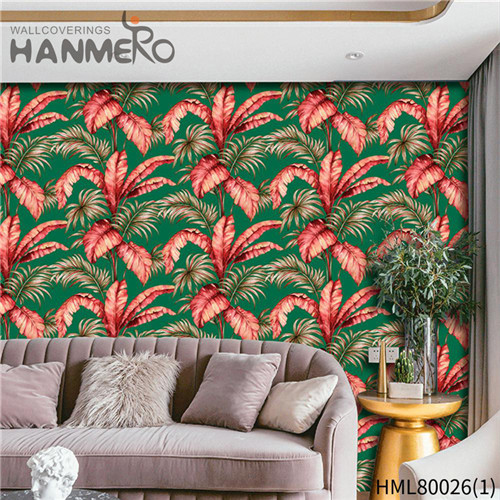 HANMERO PVC Exported Pastoral Flocking Landscape Kids Room 0.53M wallpaper for room decoration