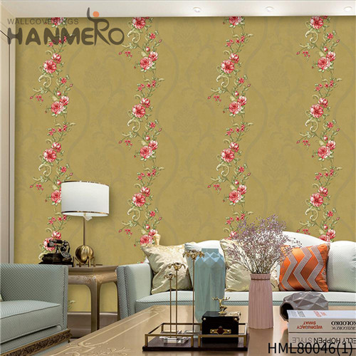 HANMERO PVC Landscape Exported Flocking Pastoral Kids Room 0.53M online wallpapers for home