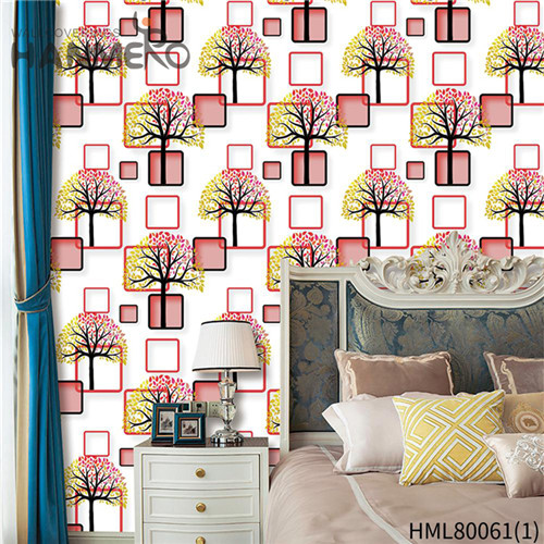 HANMERO Exported PVC Landscape Flocking 0.53M latest bedroom wallpaper designs Pastoral Kids Room