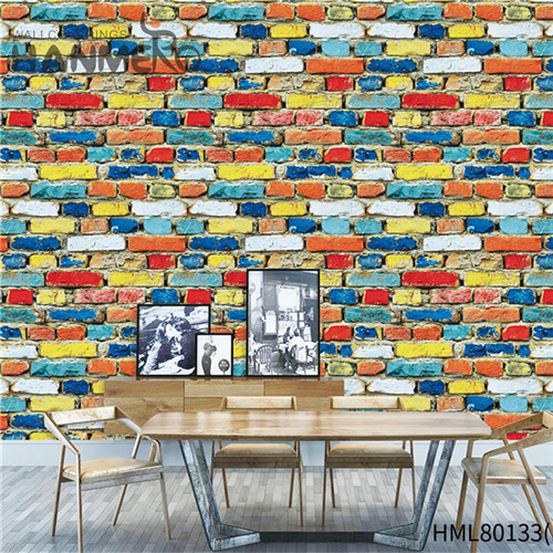 HANMERO PVC Imaginative Technology Brick Chinese Style Saloon 0.53M room design with wallpaper