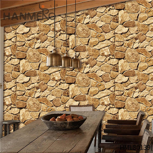 HANMERO Imaginative PVC Brick Technology Chinese Style Saloon 0.53M wallpaper at