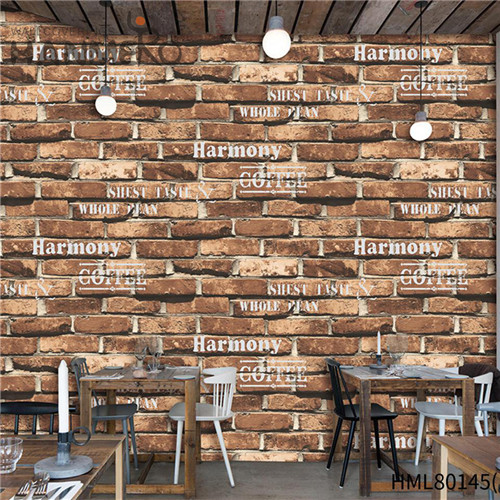 HANMERO Imaginative PVC 0.53M black wallpaper design Chinese Style Saloon Brick Technology