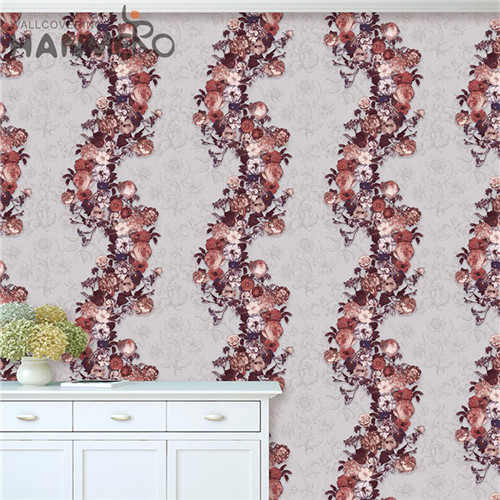 HANMERO PVC New Design Flowers Lounge rooms European Deep Embossed 0.53M contemporary wallpaper for home