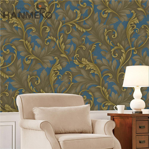 HANMERO PVC European Flowers Deep Embossed New Design Lounge rooms 0.53M wallpaper for a bedroom