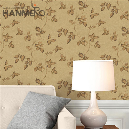 HANMERO PVC New Design European Deep Embossed Flowers Lounge rooms 0.53M bedroom wallpaper for sale