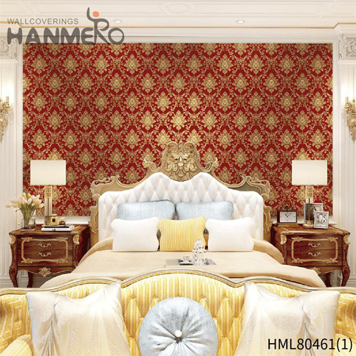 HANMERO PVC Strippable Flowers 0.53*10M European Theatres Deep Embossed wallpaper of room