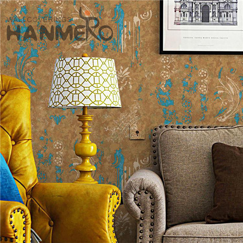 HANMERO 0.53*10M Scrubbable Flowers Deep Embossed Chinese Style Household PVC home wall design wallpaper
