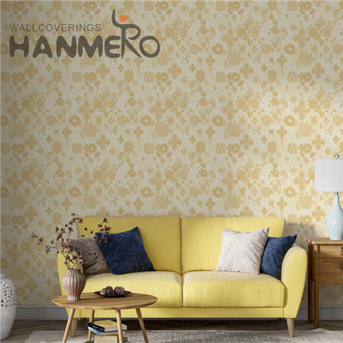 HANMERO PVC Scrubbable Flowers Deep Embossed 0.53*10M Household Chinese Style decorating wallpaper designs