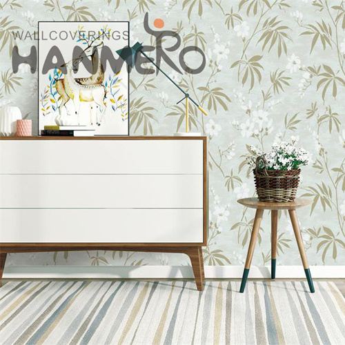 HANMERO Non-woven Photo studio Landscape Flocking Pastoral Removable 0.53M wall design wallpaper