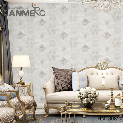 HANMERO PVC Factory Sell Directly Flowers Deep Embossed European Photo studio wallpaper room 0.53*10M