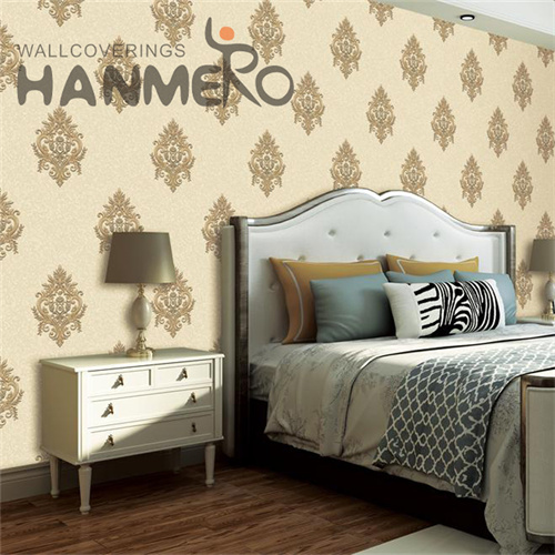 HANMERO PVC Factory Sell Directly Photo studio Deep Embossed European Flowers 0.53*10M wallpaper for office walls