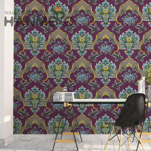 HANMERO PVC wallpaper discount Damask Embossing European Living Room 0.53*9.5M Best Selling