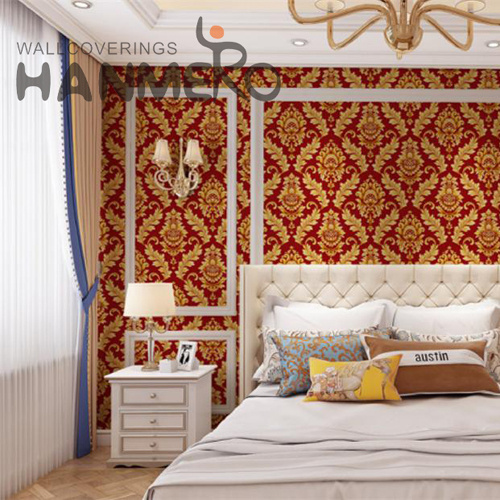 HANMERO PVC Best Selling Damask Embossing retro wallpaper Living Room 0.53*9.5M European