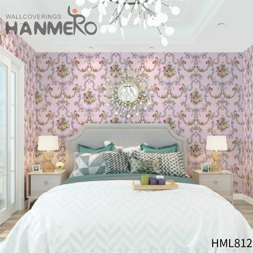 HANMERO PVC 0.53*9.5M Damask Embossing European Living Room Best Selling shop wallpaper designs