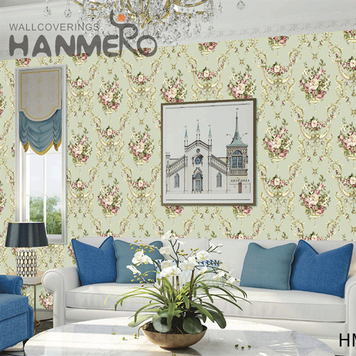 HANMERO modern wallpaper Best Selling Flowers Deep Embossed European Hallways 0.53M PVC