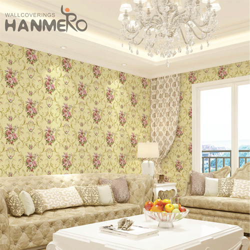 HANMERO PVC wallpaper for walls Flowers Deep Embossed European Hallways 0.53M Best Selling