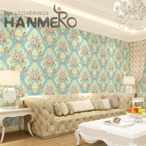 HANMERO PVC Best Selling Flowers baby wallpaper European Hallways 0.53M Deep Embossed