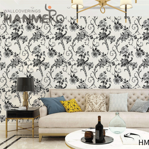 HANMERO PVC Best Selling Flowers Deep Embossed European Hallways home wallpaper websites 0.53M
