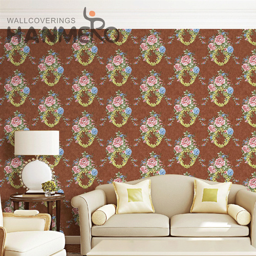 HANMERO PVC 0.53M Flowers Deep Embossed European Hallways Best Selling shop wallpaper online