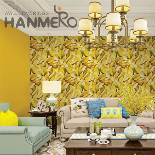 HANMERO PVC Best Selling Flowers Deep Embossed European 0.53M Hallways free wallpaper