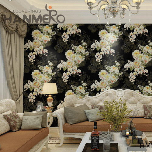 HANMERO vinyl wallpaper Removable Flowers Deep Embossed European Household 0.53M PVC