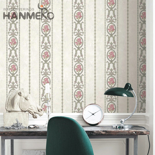HANMERO PVC 0.53M Flowers Deep Embossed European Household Removable wallpapers for rooms designs