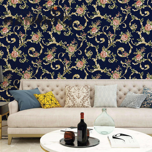 HANMERO PVC Household Flowers Deep Embossed European Removable 0.53M wallpapers for home online