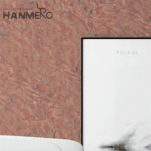 HANMERO PVC Standard 0.53*10M Flocking Modern Sofa background Stone wallpaper design for room