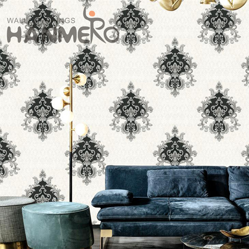 HANMERO PVC Imaginative Flowers Deep Embossed wallpaper kitchen TV Background 0.53M European
