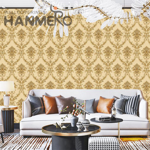 HANMERO 0.53M Imaginative Flowers Deep Embossed European TV Background PVC white wallpaper for walls