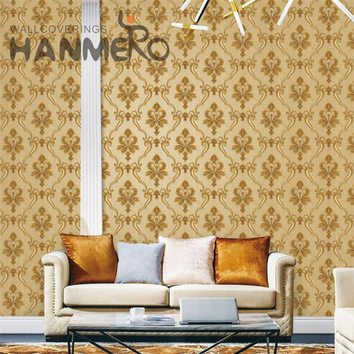 HANMERO PVC Imaginative 0.53M Deep Embossed European TV Background Flowers decorating wallpaper