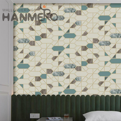 HANMERO PVC Factory Sell Directly Geometric Embossing Classic 0.53*9.5M Hallways simple wallpaper designs for walls