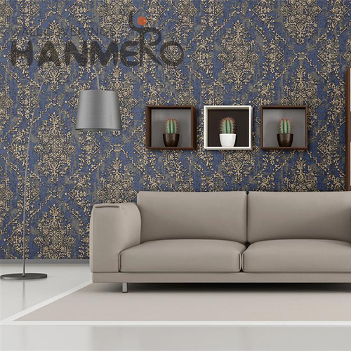 HANMERO PVC The Latest Geometric designer bedroom wallpaper European Church 1.06*15.6M Bronzing