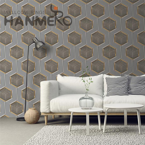 HANMERO PVC Unique Geometric Deep Embossed Classic wallpaper wall coverings 0.53*9.5M TV Background