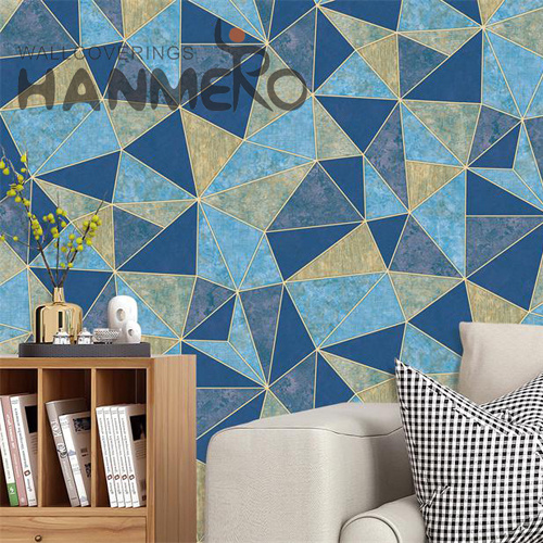 HANMERO 0.53*9.5M Unique Geometric Deep Embossed Classic TV Background PVC places to buy wallpaper